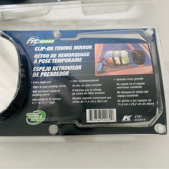 (2) K-Source Fit System 3891 Clip-On Universal Towing Mirror XL Adjustable New - Picture 2 of 4
